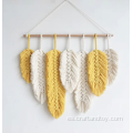 Plumas de regalo de bricolaje muro macrame